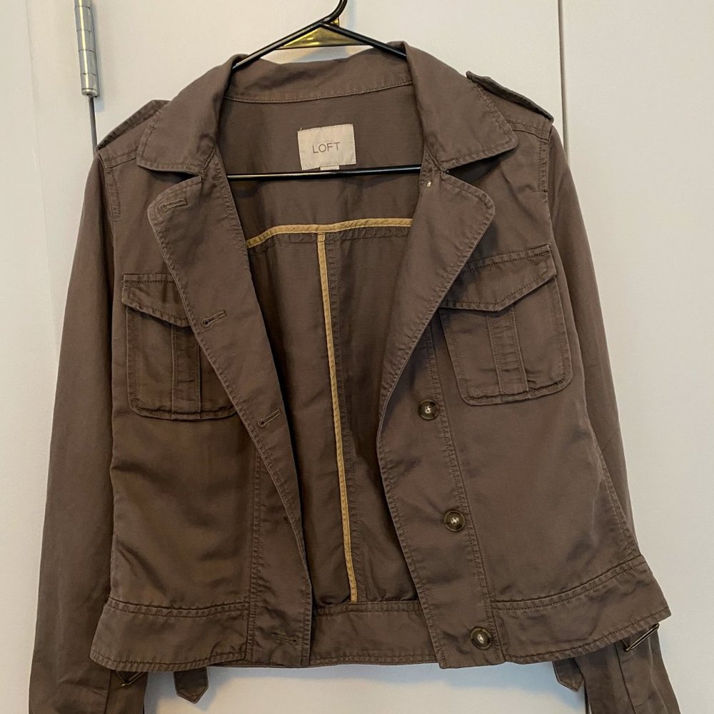 Loft Brown Utility Jacket | Size: Small